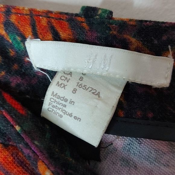 H&M Viscose Print Wide Leg Palazzo Trouser Pants 40 8 - Picture 4 of 5